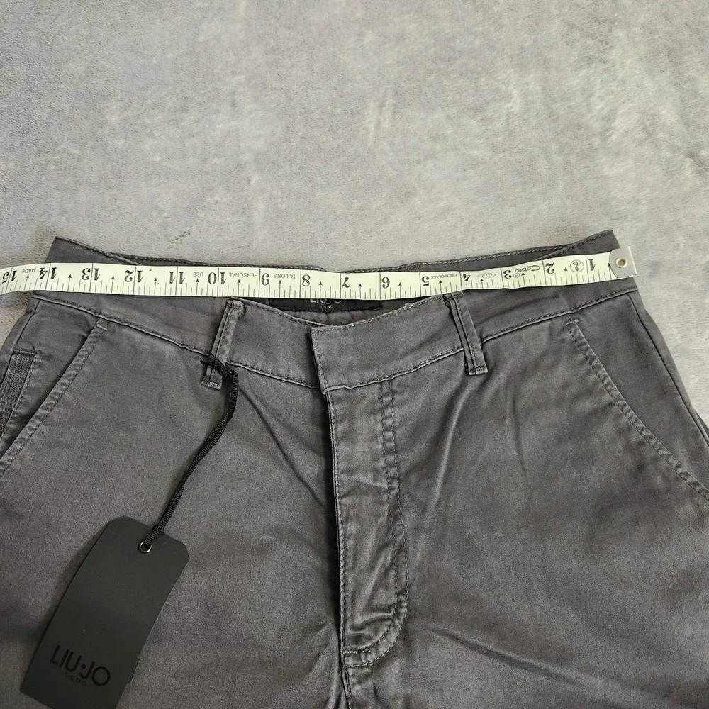 New LIU JO UOMO Men's Slim Fit Chino Pants Medium Grey 44 30 NWT Italian Gray